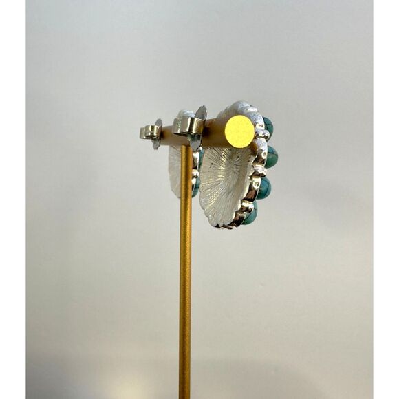 Vintage Avon Blue Howlite Earrings - Picture 5 of 6